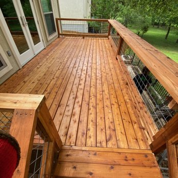 PRT Landscaping & Contracting - All smooth cedar deck with oil stain - Landscaping Near Me PRT Landscaping & Contracting - All smooth cedar deck with oil stain - Landscaping Near Me