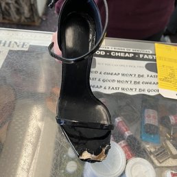 Before shoe repair