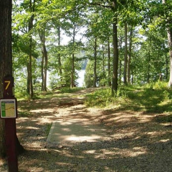 Boulder Woods Disc Golf Course - One of the easiest, yet most difficult holes. There is a 'mando' to the right that needs to be followed. It is a very short, precision shot. - Disc Golf Near Me - Lewisberry, Pennsylvania Boulder Woods Disc Golf Course - One of the easiest, yet most difficult holes. There is a 'mando' to the right that needs to be followed. It is a very short, precision shot. - Disc Golf Near Me - Lewisberry, Pennsylvania