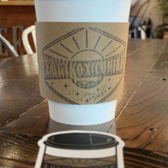 Equinox Coffee - 12 oz Hazelnut Latte with soy milk and a sticker for a souvenir :) - Coffee & Tea Near Me - Hattiesburg, Mississippi Equinox Coffee - 12 oz Hazelnut Latte with soy milk and a sticker for a souvenir :) - Coffee & Tea Near Me - Hattiesburg, Mississippi