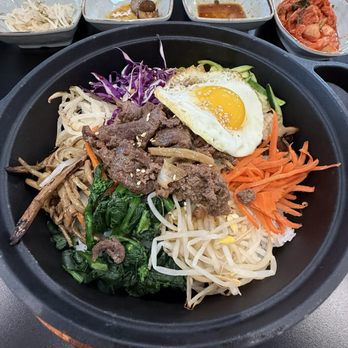 Hankki Korean Restaurant - Iron Plate Bibimbap (Beef). - Korean Near Me - Arden-Arcade, California Hankki Korean Restaurant - Iron Plate Bibimbap (Beef). - Korean Near Me - Arden-Arcade, California