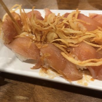 Sushi Asahi - The delicious seared S20. Onion Albacore Sushi - Sushi Bars Near Me - Riverside, California