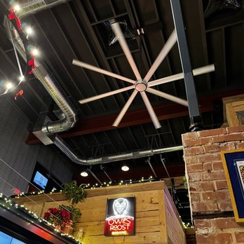 Owl’s Roost Brewery - a ceiling fan - Pizza Near Me - Franklinton, North Carolina Owl’s Roost Brewery - a ceiling fan - Pizza Near Me - Franklinton, North Carolina