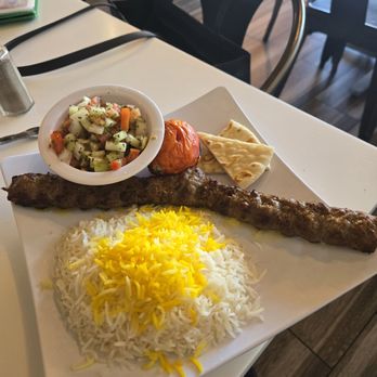 AZ Kabob House - Koobideh kebab half Shirazi salad half rice - Persian/Iranian Near Me - Phoenix, Arizona