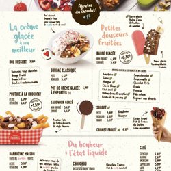 Chocolats Favoris - Menu