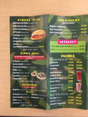 Menu photo 1 Jalapeño Mexican Restaurant Spring Valley, NY