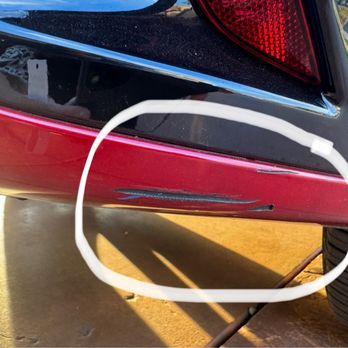 Diamond Auto Body & Paint - Remaining Bumper Damage After Picking Up Vehicle - Body Shops Near Me - Fresno, California