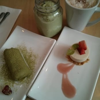 Prince Tea House - Red bean crepe, Tofu cheesecake, matcha "smoothie", cappuccino - Tea Rooms Near Me - Flushing, New York