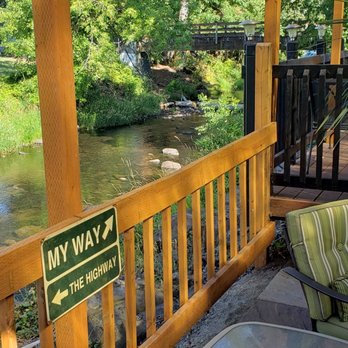 Silver Creek Lanes - a view of the river from a covered patio - Bowling Near Me - Silverton, Oregon Silver Creek Lanes - a view of the river from a covered patio - Bowling Near Me - Silverton, Oregon