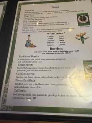 Menu photo 3 Fiesta Mexican Restaurant Jackson, WY