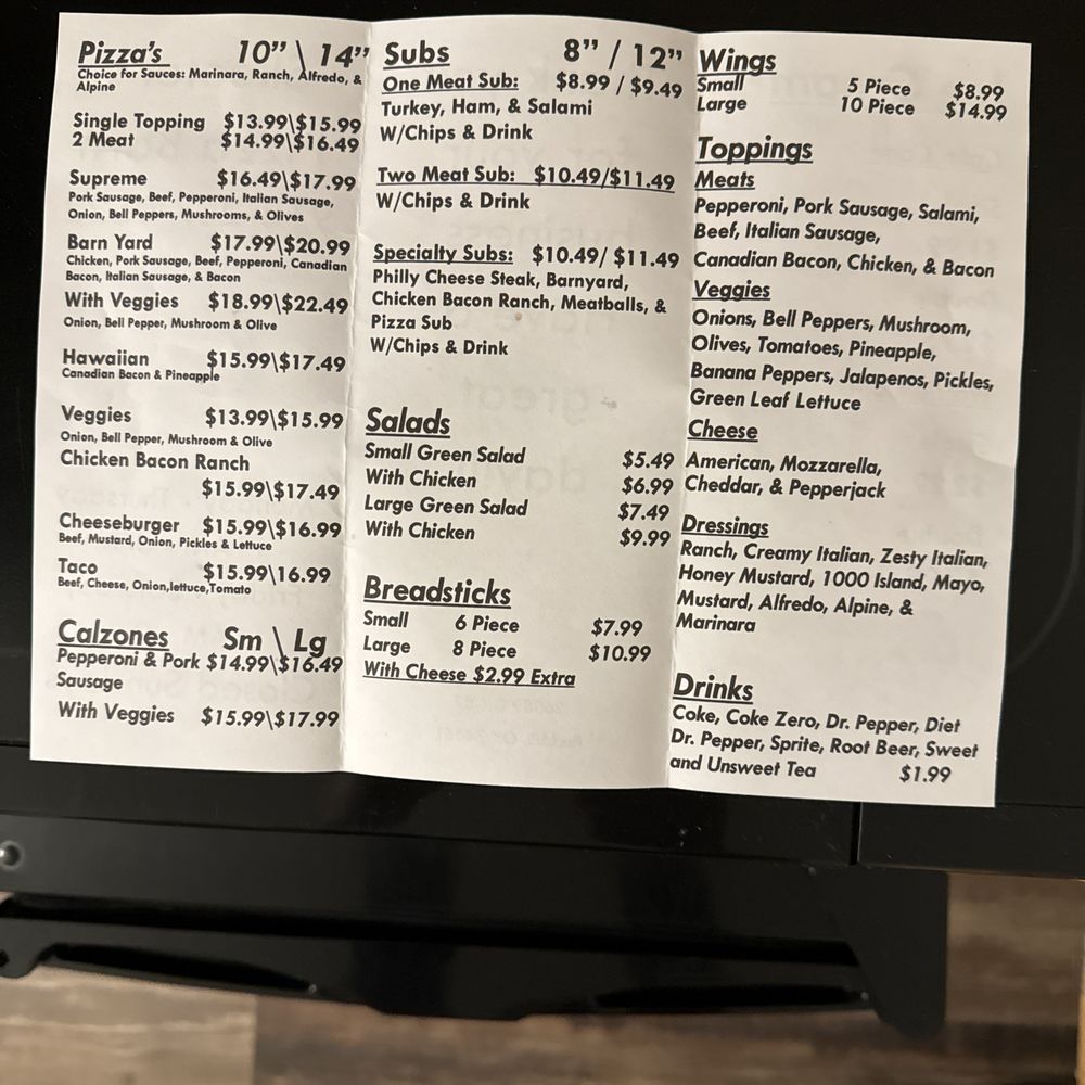 Skeeter's Pizza Barn - Menu - Pizza Near Me - Park Hill, Oklahoma Skeeter's Pizza Barn - Menu - Pizza Near Me - Park Hill, Oklahoma