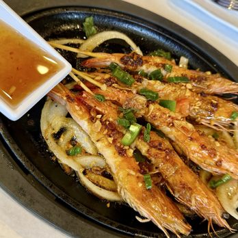 Garlic & Chives - Shrimp skewers - so garlicky, so good! - Vietnamese Near Me - Artesia, California Garlic & Chives - Shrimp skewers - so garlicky, so good! - Vietnamese Near Me - Artesia, California