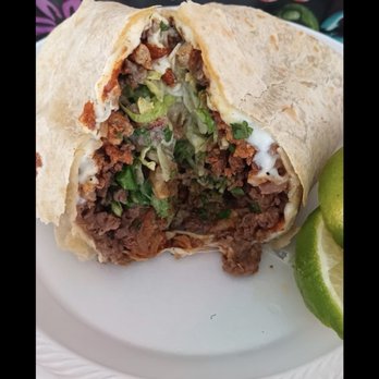 Taqueria el Toluca - Campechano burrito  Fajita/chorizo meat - Food Trucks Near Me - Katy, Texas