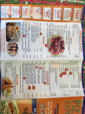 Menu photo 2 Pizza Express & More Littleton, MA Menu photo 2 Pizza Express & More Littleton, MA