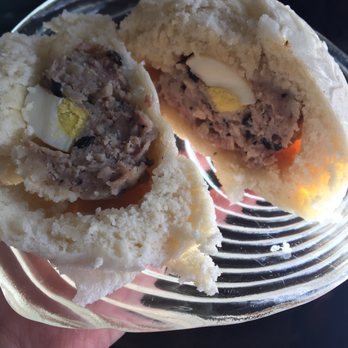 JB Bakery and Coffee - Inside the ground pork buns without Chinese sausage - Bakeries Near Me - Westminster, California