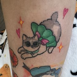 Pretty In Ink: Electric Tattooing - A cute cartoon picture of my cat Luna Sol cosplaying as Sailor Jupiter