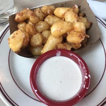 Vinsetta Garage - cheese curds with blue cheese infused with hot suave dressing - American Near Me - Berkley, Michigan Vinsetta Garage - cheese curds with blue cheese infused with hot suave dressing - American Near Me - Berkley, Michigan