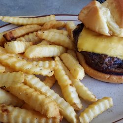 The Tavern - North Course - Perfect fries and almost dry huge burger.