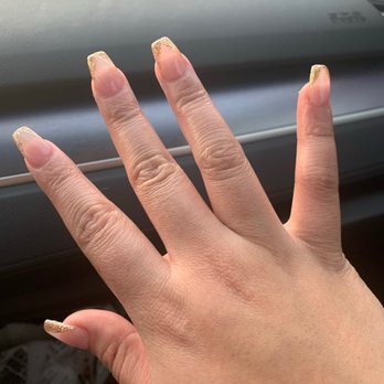 Polish Me Nail Spa - Coffin nail shape w V design - Nail Salons Near Me - Petaluma, California
