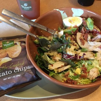 Panera Bread - GF green goddess chicken Cobb salad w/chips and an Arnold Palmer - Sandwiches Near Me - Manchester, Connecticut
