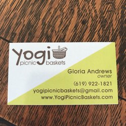 Yogi Picnic Baskets - Yogi Picnic Basket business card with website