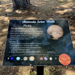 San Francisco Bay Trail - My stepmother created & installed this on the SF Bay Trail in protest of Pluto being left out of the Alameda Solar Walk! Legend!