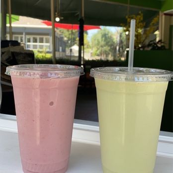 TNK Vegan Cafe - Strawberry Banana Smoothie & Avocado Smoothie for lunch today! So tasty & refreshing :) - Vegan Near Me - Modesto, California TNK Vegan Cafe - Strawberry Banana Smoothie & Avocado Smoothie for lunch today! So tasty & refreshing :) - Vegan Near Me - Modesto, California