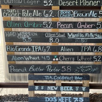 Sierra Blanca Brewing Company - The brew list for the day. - Breweries Near Me - Moriarty, New Mexico Sierra Blanca Brewing Company - The brew list for the day. - Breweries Near Me - Moriarty, New Mexico