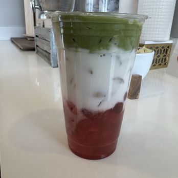 Teas'n You - Strawberry Matcha Dalgona - Bubble Tea Near Me - Vienna, Virginia Teas'n You - Strawberry Matcha Dalgona - Bubble Tea Near Me - Vienna, Virginia