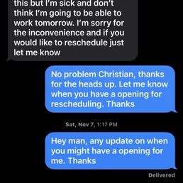 Our Text exchange.