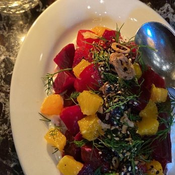 Nightingale - Beat salad with whipped feta oranges and dill - Live/Raw Food Near Me - Vancouver, British Columbia