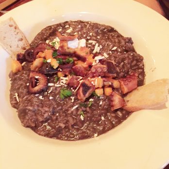 Kinta Mexican Bistro - Black Risotto (roasted octopus, focaccia, ricotta, parsley, huitiacoche) - Mexican Near Me - Cozumel, ROO
