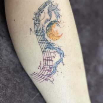 Mol’far Tattoo - Healed photo from today; lighting is not as good but the colors are gorgeous still! - Tattoo Near Me - Palo Alto, California Mol’far Tattoo - Healed photo from today; lighting is not as good but the colors are gorgeous still! - Tattoo Near Me - Palo Alto, California