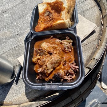 Ol' Skool Que - Beef brisket with spicy sauce. - Food Trucks Near Me