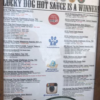 Lucky Dog Hot Sauce - So many awards! Great job guys! - Specialty Food Near Me Lucky Dog Hot Sauce - So many awards! Great job guys! - Specialty Food Near Me