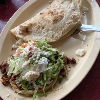 Jimenez Restaurant - Quesadilla de pollo and Sope de al pastor - Mexican Near Me - Chicago, Illinois