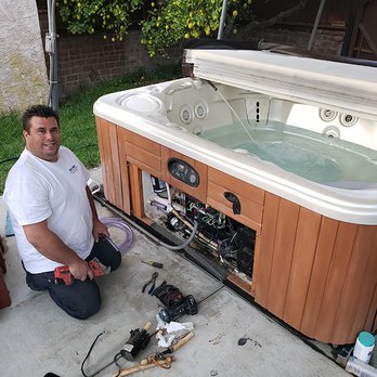 Spa Pros - Justin replacing the circulation pump on our spa. - Pool & Hot Tub Service Near Me Spa Pros - Justin replacing the circulation pump on our spa. - Pool & Hot Tub Service Near Me