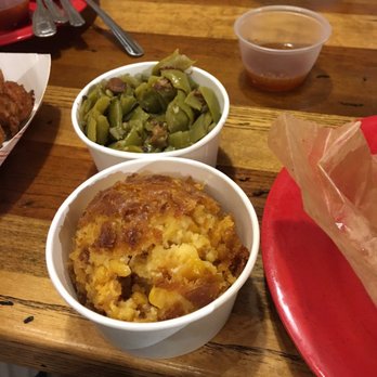 City Barbeque - Corn casserole and green beans - Barbeque Near Me - Garner, North Carolina