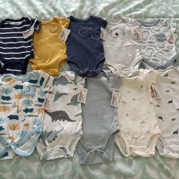 Once Upon a Child - Sale of 10 bodysuits (any size) for $10! Originally $1.50/ea which is still great. These are newborn to 3 mos. No stains. - Children's Clothing Near Me - Roseville, California Once Upon a Child - Sale of 10 bodysuits (any size) for $10! Originally $1.50/ea which is still great. These are newborn to 3 mos. No stains. - Children's Clothing Near Me - Roseville, California