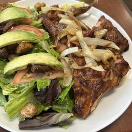 4 piece chicken with a salad instead of rice and beans