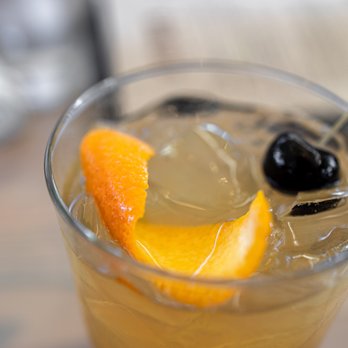 Monkeypod Kitchen - Dad Bod ($17/$13HH) monkeypod single barrel knob creek bourbon, pete's wheat beer syrup, orange bitters - New American Near Me - Lahaina, Hawaii