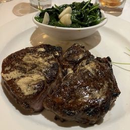 Grilled Ribeye with sautéed spinach. Perfect every time. Grilled Ribeye with sautéed spinach. Perfect every time.