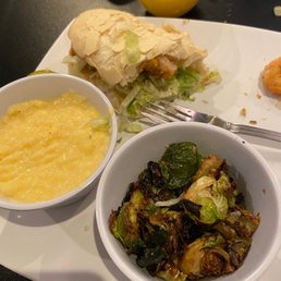 Po boy, grits & brussel sprouts