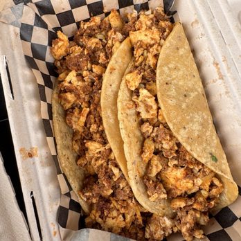 Naco Mexican Eatery - Chorizo and egg tacos - Food Trucks Near Me - San Antonio, Texas