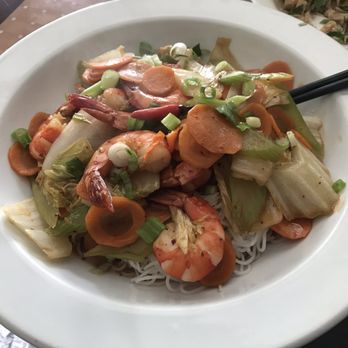 Saigon Village Restaurant - Rice noodle shrimp stir fry with Napa cabbage. - Vietnamese Near Me - Chincoteague, Virginia Saigon Village Restaurant - Rice noodle shrimp stir fry with Napa cabbage. - Vietnamese Near Me - Chincoteague, Virginia