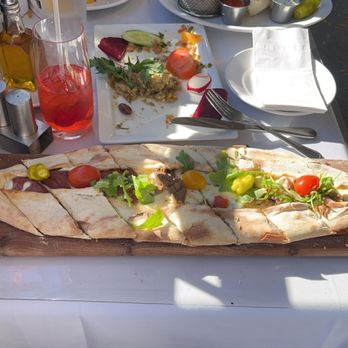 Cafe Istanbul - Pide with sucuk and lamb - Turkish Near Me - Chicago, Illinois Cafe Istanbul - Pide with sucuk and lamb - Turkish Near Me - Chicago, Illinois