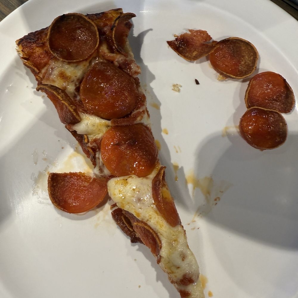 Thin pizza slices