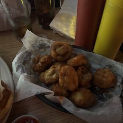 Battered mushrooms