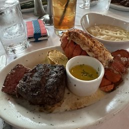 6oz FILET* with lobster and whipped potatoes. 6oz FILET* with lobster and whipped potatoes.