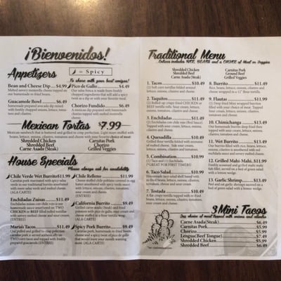 Menu photo 8 Maria Bonita Honolulu, HI
